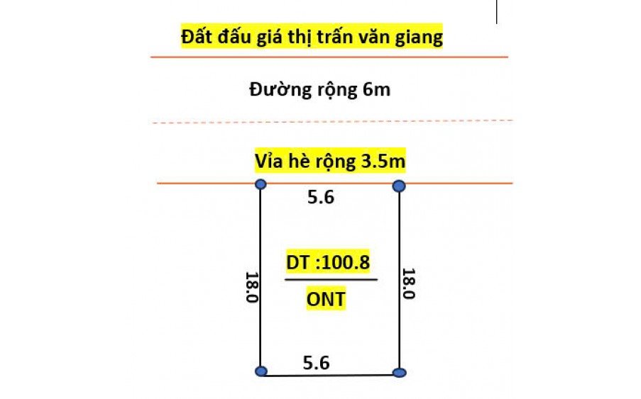 Bán 2 lô đất đấu giá gần vòng xuyến văn giang diên tích 100.8m, 100m co vỉa hè